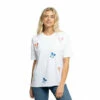 Disney Mickey Mouse Heads Random Emb Ladies Oversized T Shirt For Female