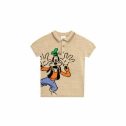 Disney Mickey And Friends Goofy Knitted Polo Shirt For Male