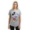 Disney Mickey Mouse Vintage Cotton T-shirt For Female