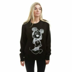 Disney Mickey Mouse Shy Cotton Sweatshirt For Female