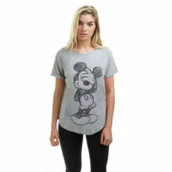 Disney Mickey Mouse Shy Cotton T-shirt For Female -Mickey Mouse Shirts Shop unnamed file 847