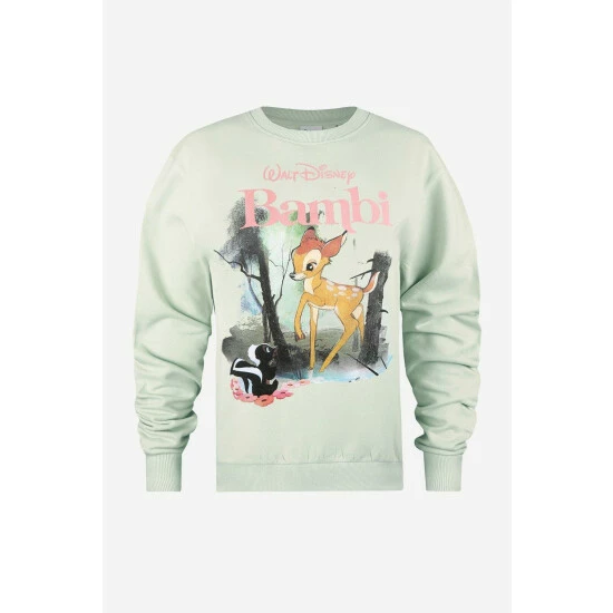 Disney Bambi Forest Womens Crew Sweatshirt For Female 2 Disney Bambi Forest Womens Crew Sweatshirt For Female - Image 2