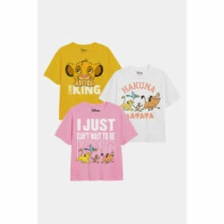 Disney Lion King Simba & Friends Girls T-Shirt 3 Pack For Female
